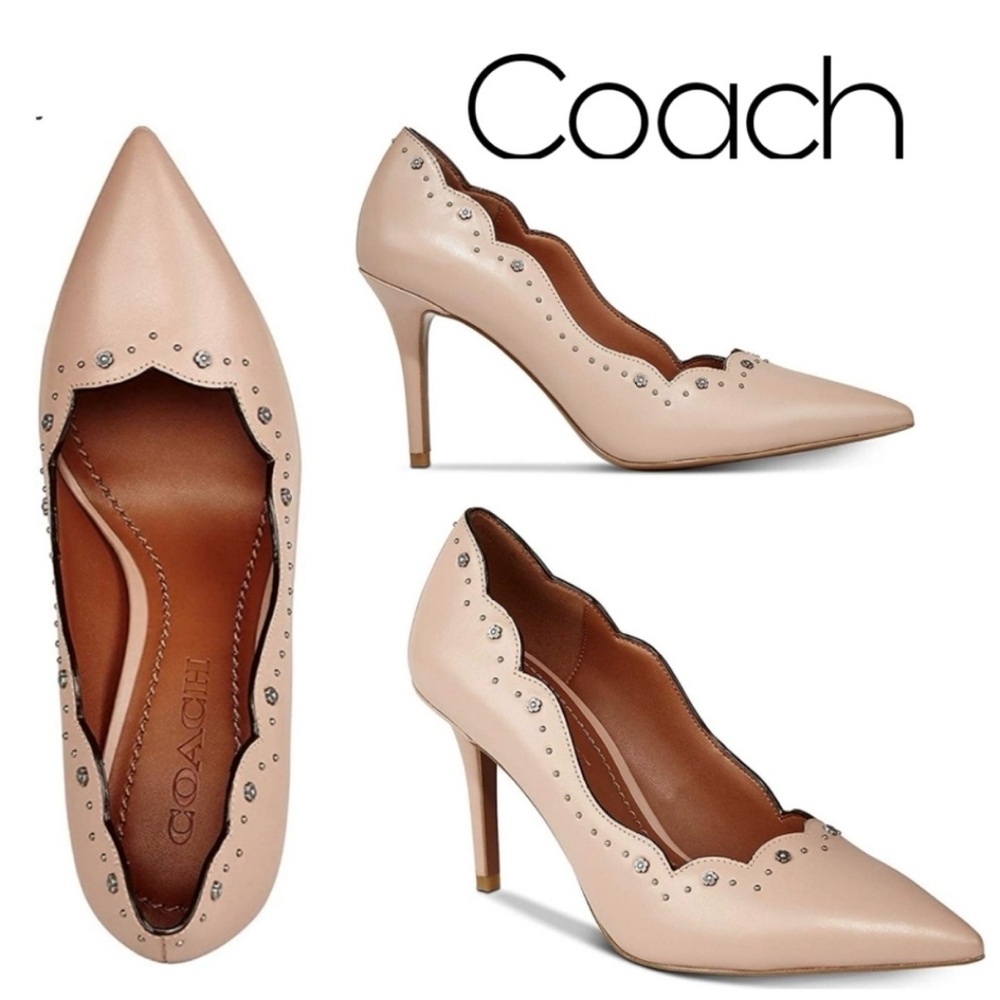 Coach Women's Nude Scalloped Heels